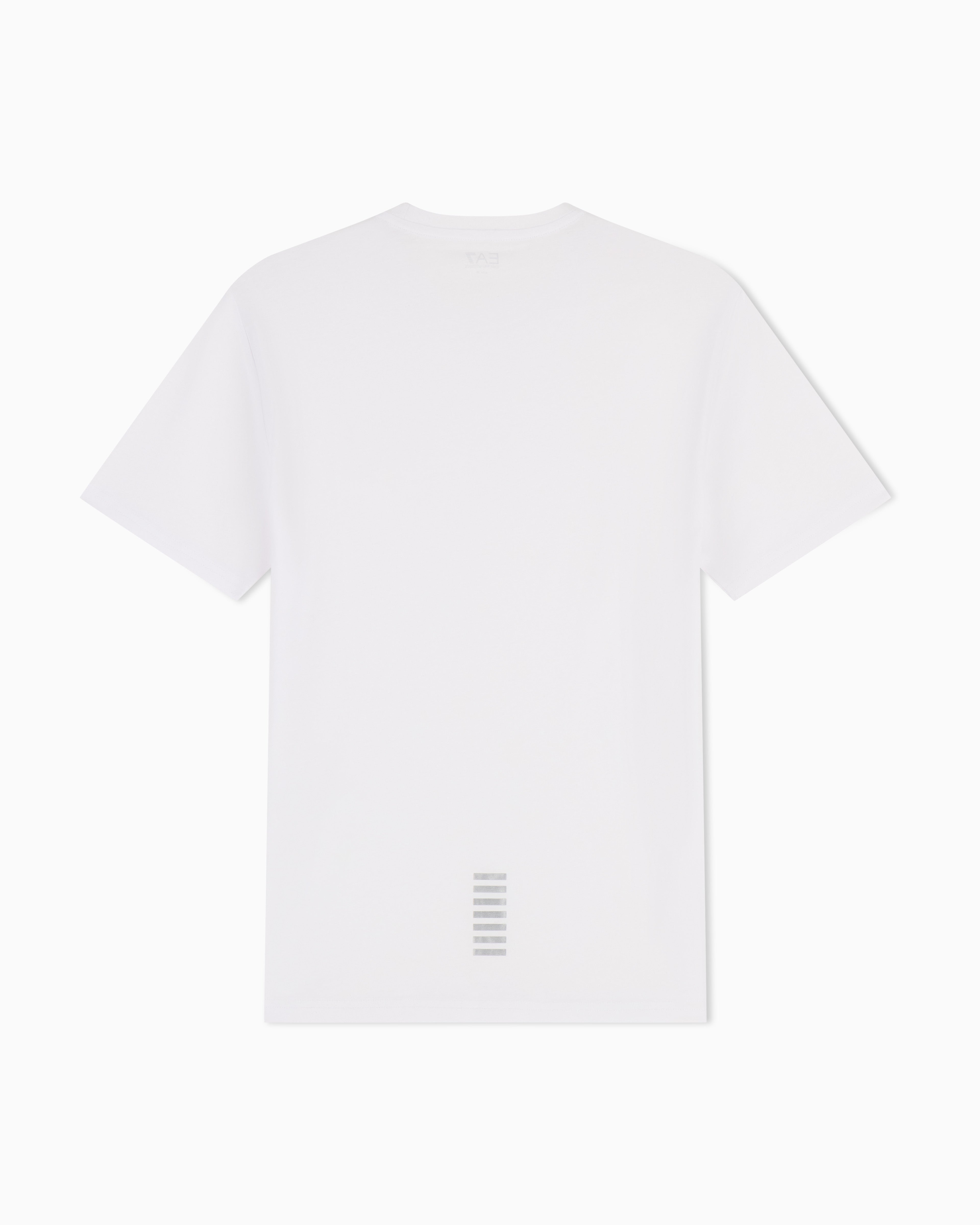 EA7 Cotton shirt in Pima jersey with crew neck Core Identity