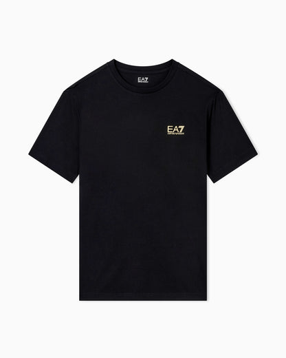 EA7 Cotton shirt in Pima jersey with crew neck Core Identity