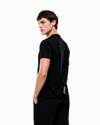 EA7 Cotton shirt in Pima jersey with crew neck Core Identity