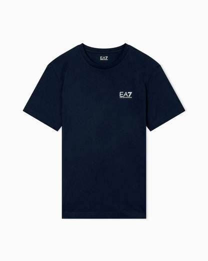 EA7 Cotton shirt in Pima jersey with crew neck Core Identity