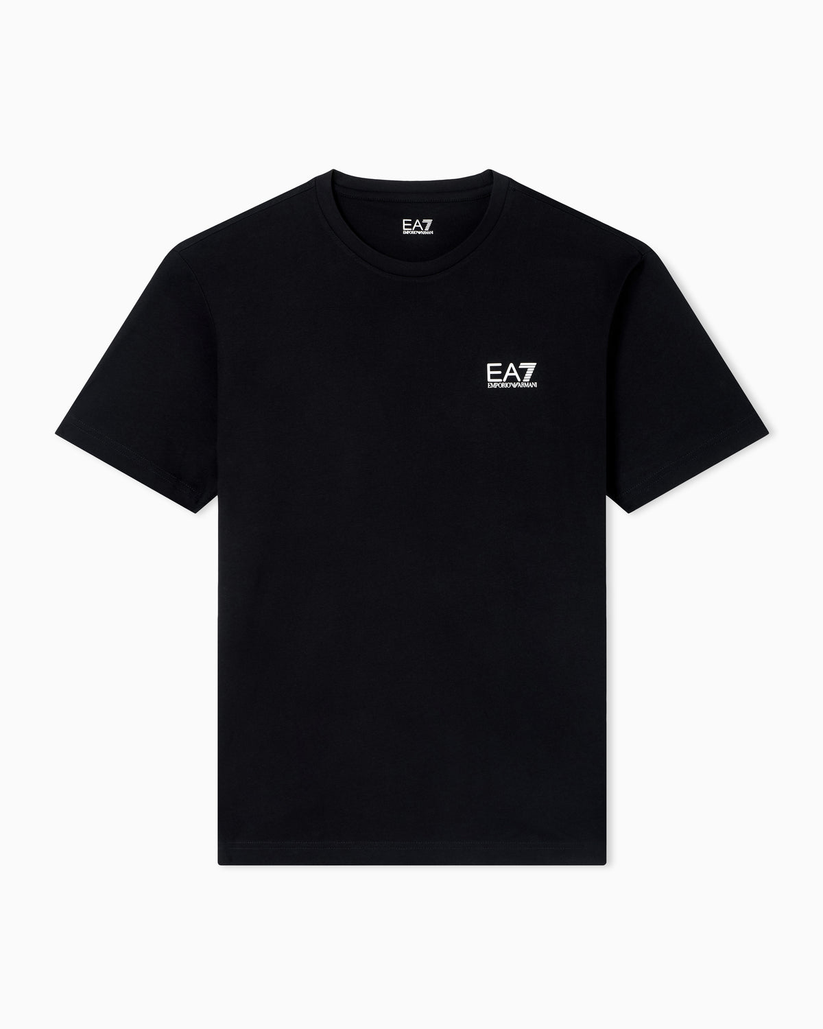 EA7 Cotton shirt in Pima jersey with crew neck Core Identity