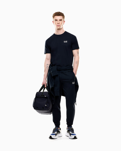 EA7 Cotton shirt in Pima jersey with crew neck Core Identity