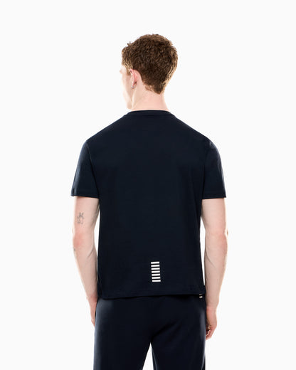 EA7 Cotton shirt in Pima jersey with crew neck Core Identity