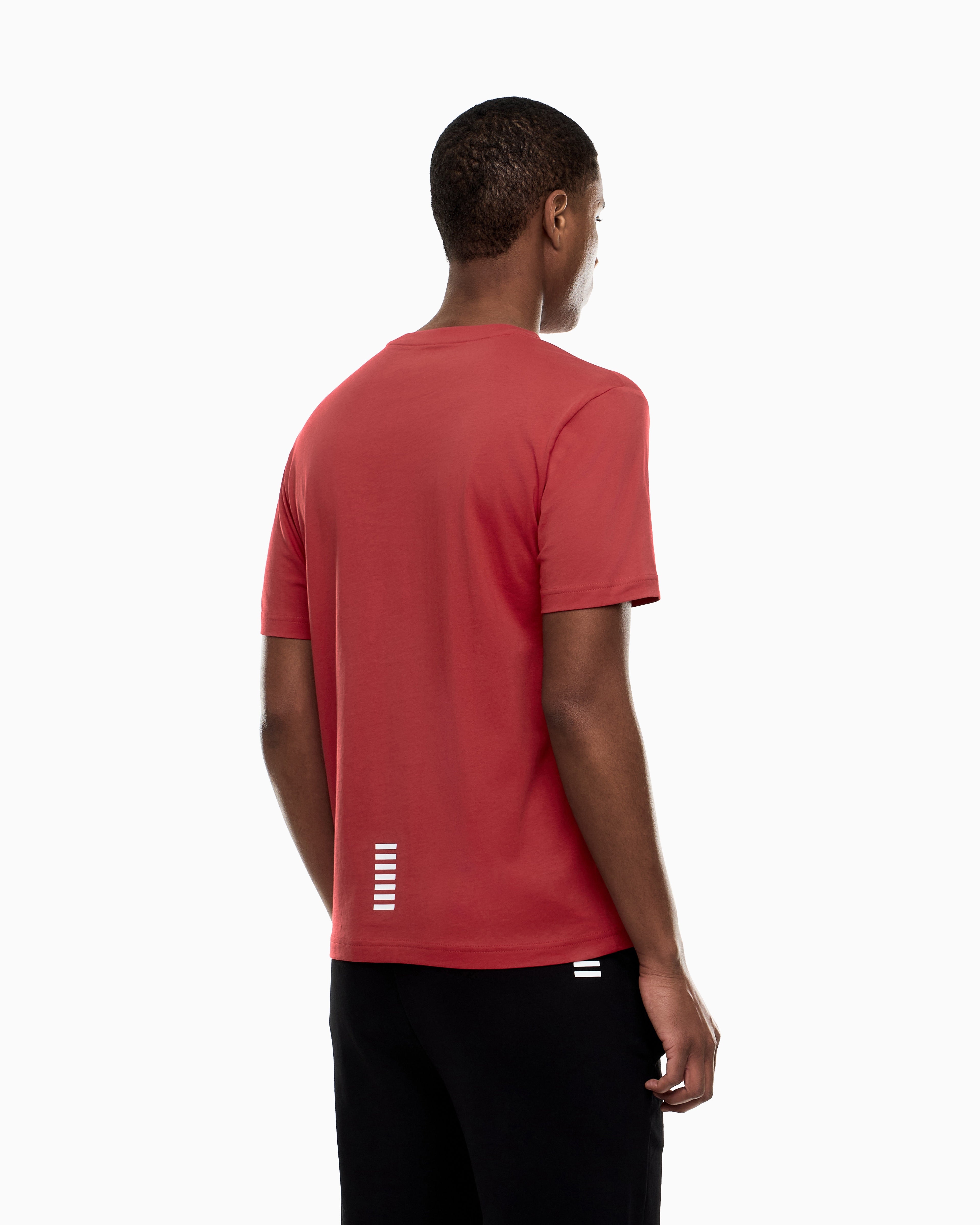 EA7 Cotton shirt in Pima jersey with crew neck Core Identity