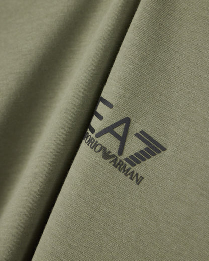 EA7 Cotton shirt in Pima jersey with crew neck Core Identity