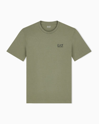 EA7 Cotton shirt in Pima jersey with crew neck Core Identity