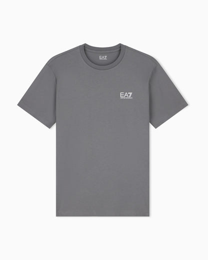 EA7 Cotton shirt in Pima jersey with crew neck Core Identity