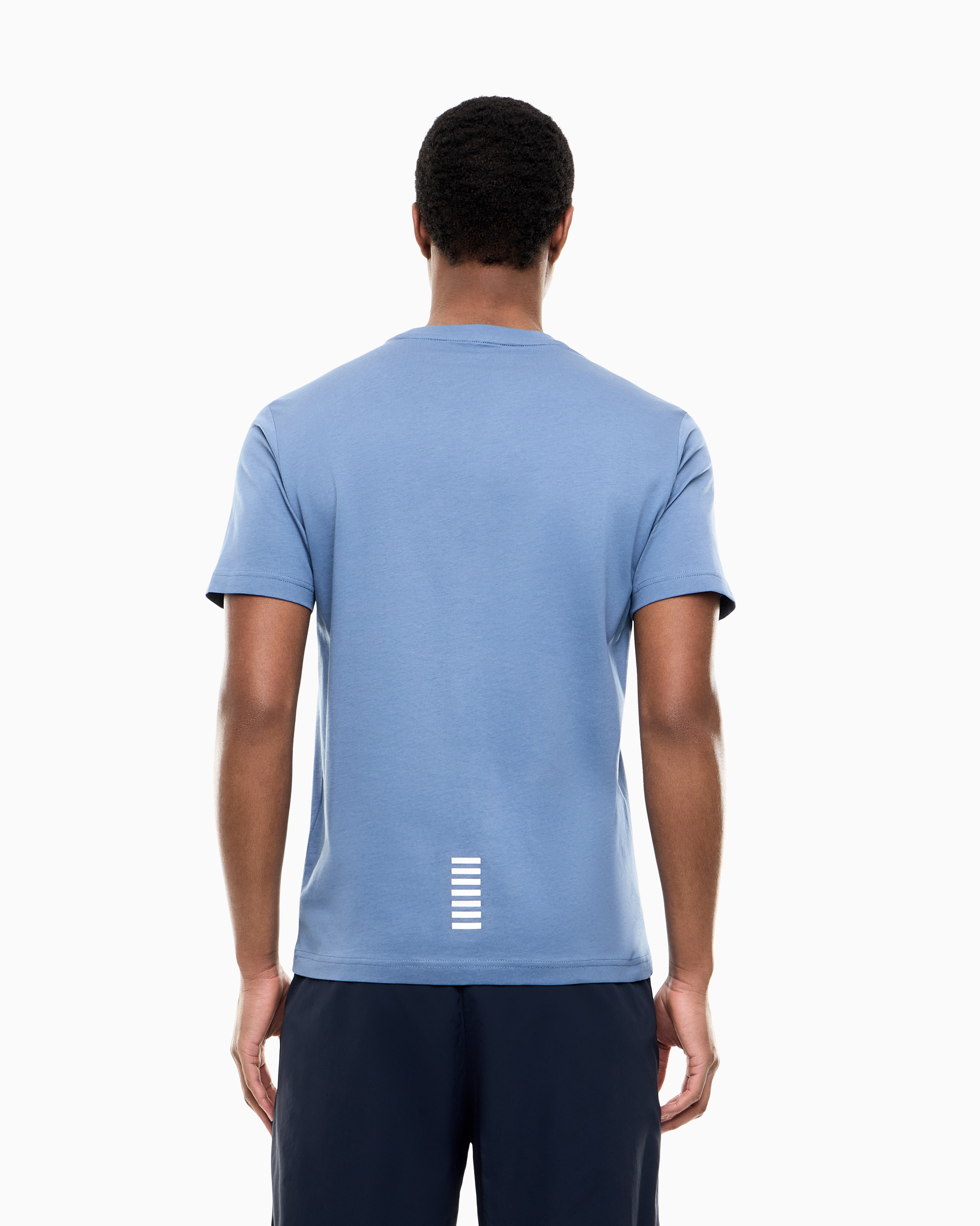 EA7 Cotton shirt in Pima jersey with crew neck Core Identity