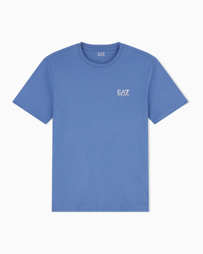 EA7 Cotton shirt in Pima jersey with crew neck Core Identity