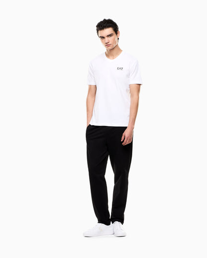 EA7 Core Identity stretch cotton jersey V-neck T-shirt