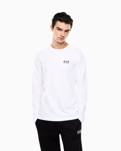 EA7 Long-sleeved cotton Core Identity T-shirt