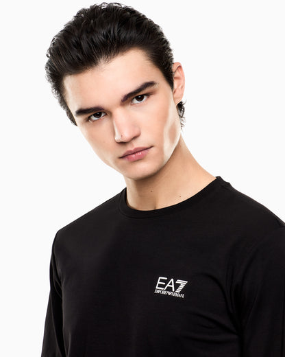 EA7 Long-sleeved cotton Core Identity T-shirt
