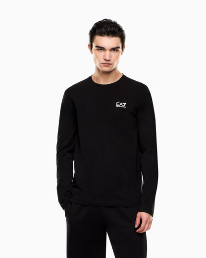 EA7 Long-sleeved cotton Core Identity T-shirt