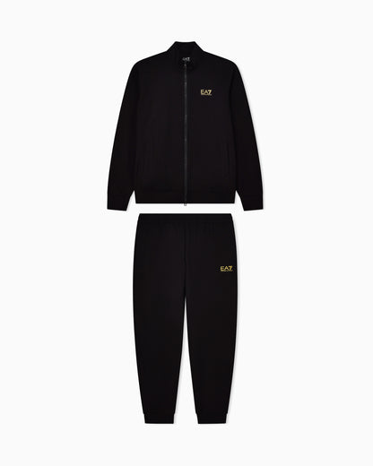EA7 Cotton suit with zip and stand collar Core Identity