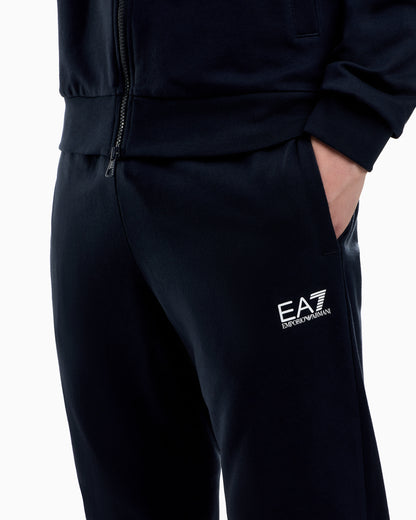 EA7 Cotton suit with zip and stand collar Core Identity