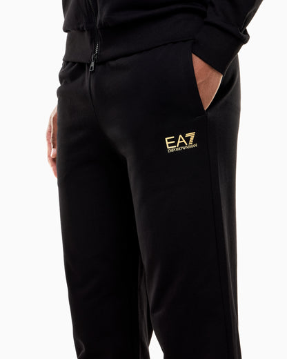 EA7 Cotton suit with a stand collar and zip Core Identity