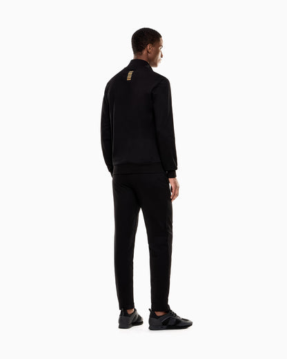 EA7 Cotton suit with a stand collar and zip Core Identity