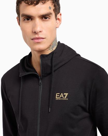EA7 Core Identity cotton-jersey tracksuit