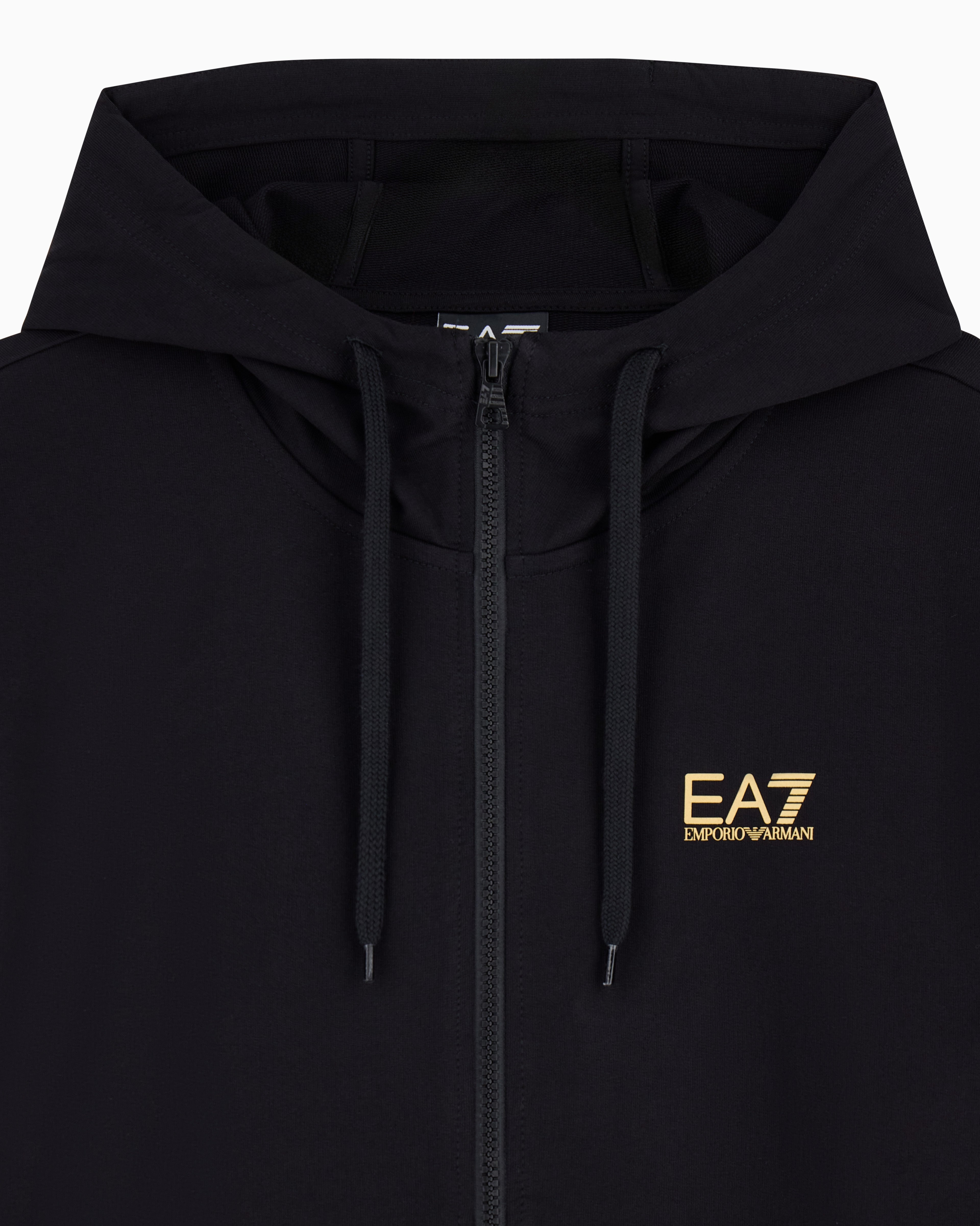EA7 Cotton two-piece suit with a zip hoodie Core Identity