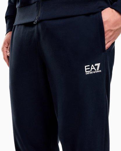EA7 Cotton two-piece suit with a zip hoodie Core Identity