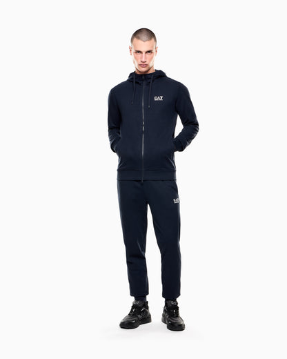 EA7 Cotton two-piece suit with a zip hoodie Core Identity