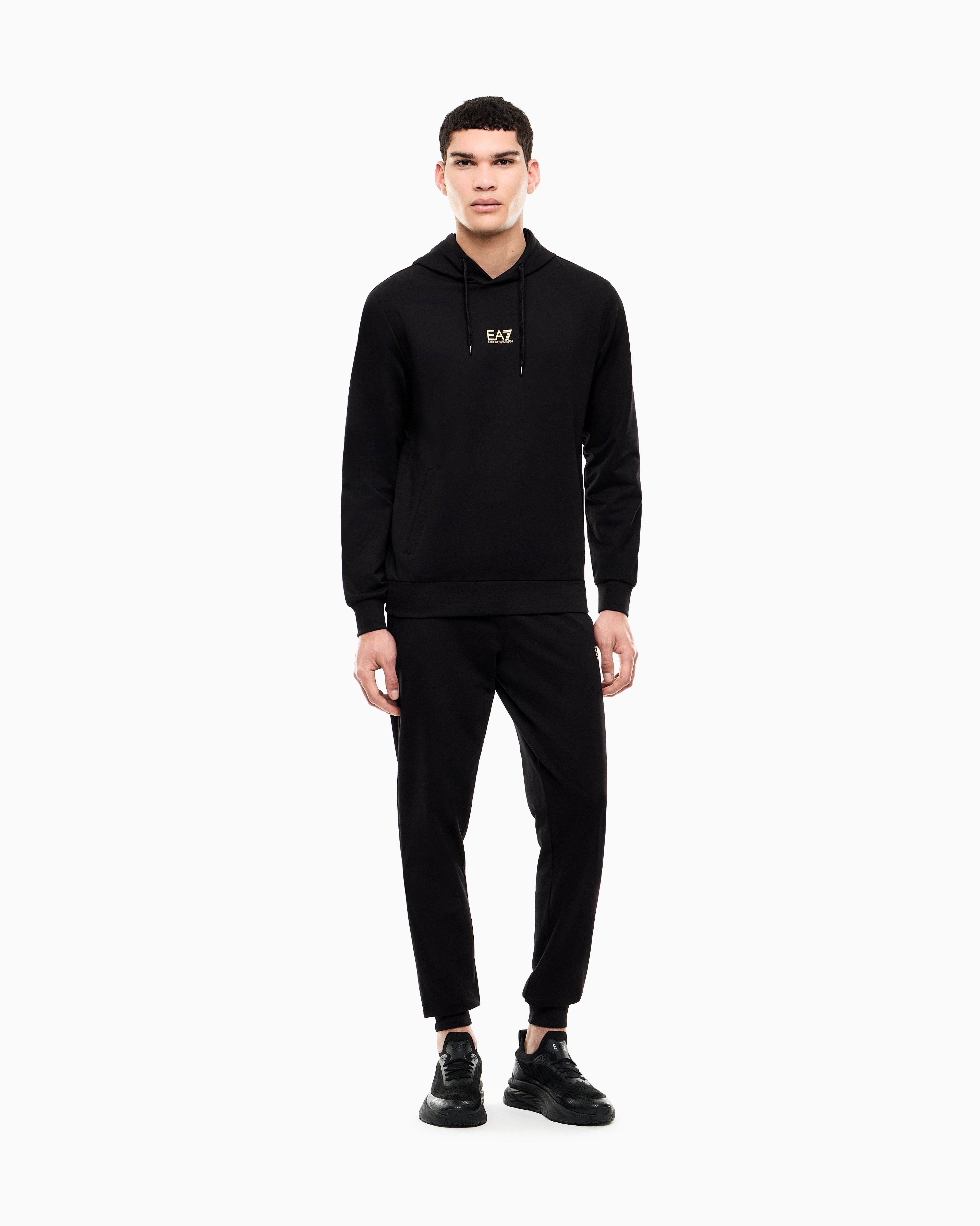 EA7 Cotton business suit with hoodie and joggers Core Identity