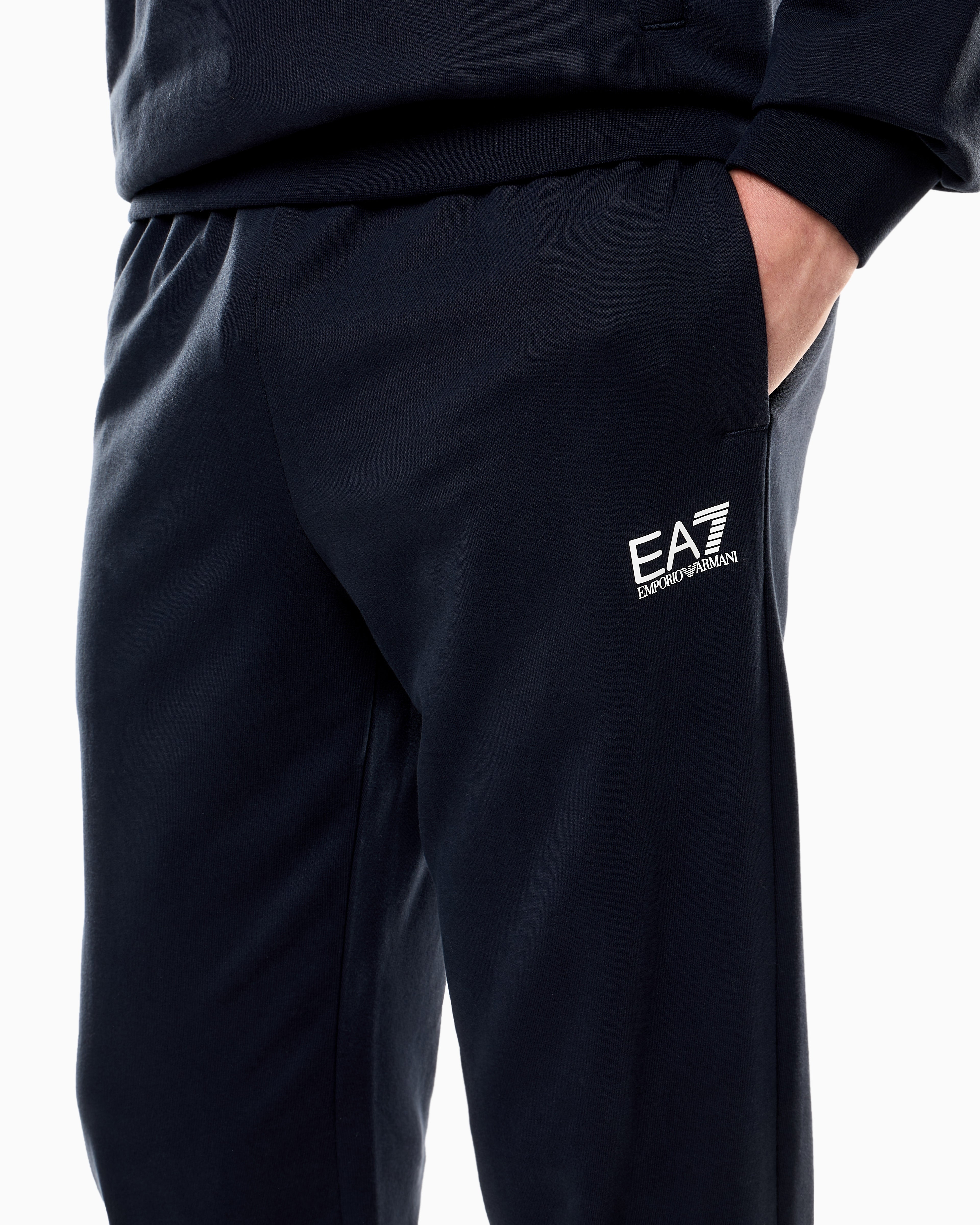 EA7 Cotton business suit with hoodie and joggers Core Identity