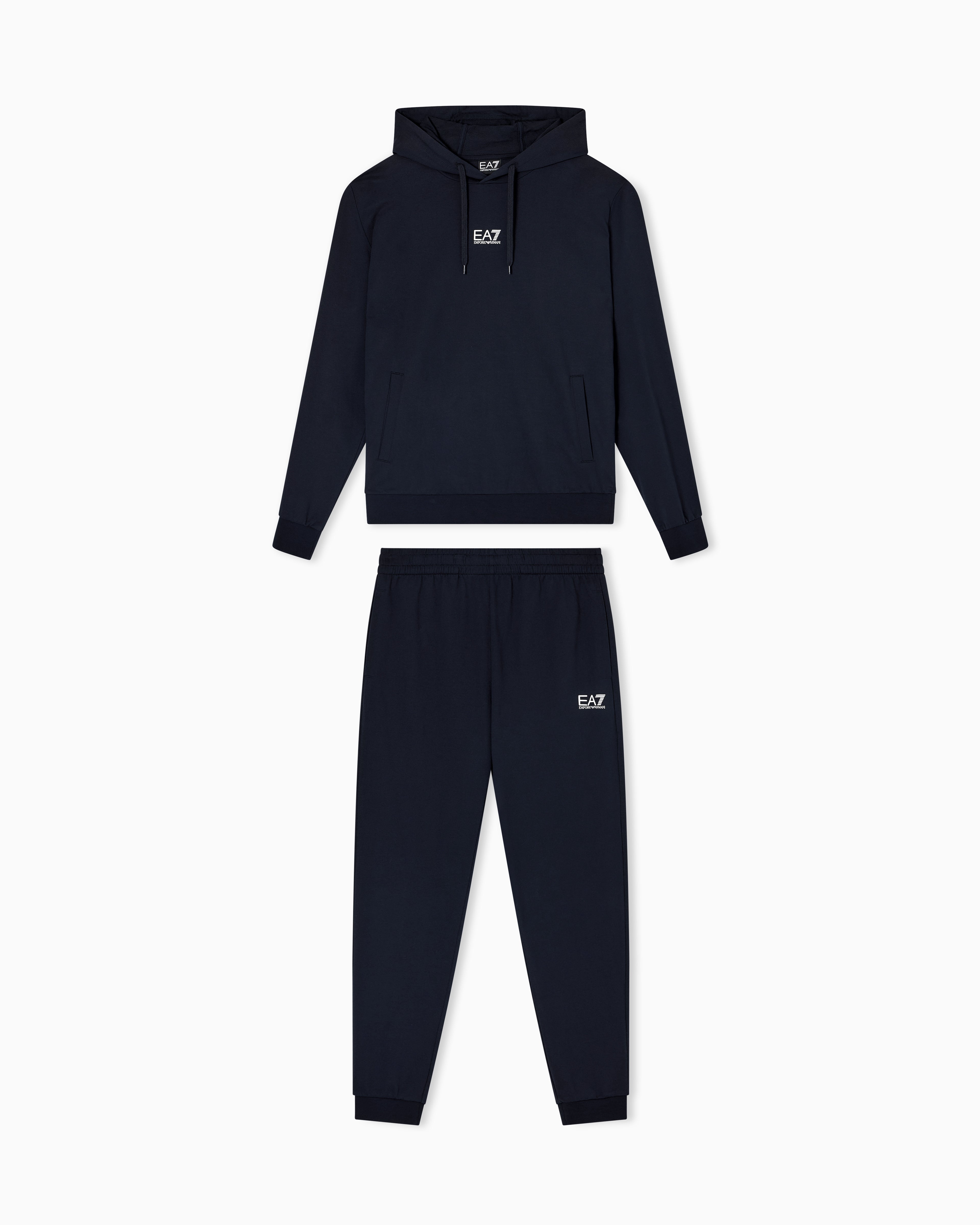 EA7 Cotton business suit with hoodie and joggers Core Identity