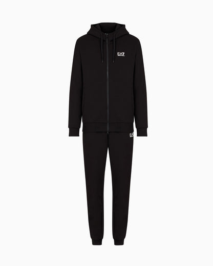 EA7 Core Identity cotton-blend hooded tracksuit