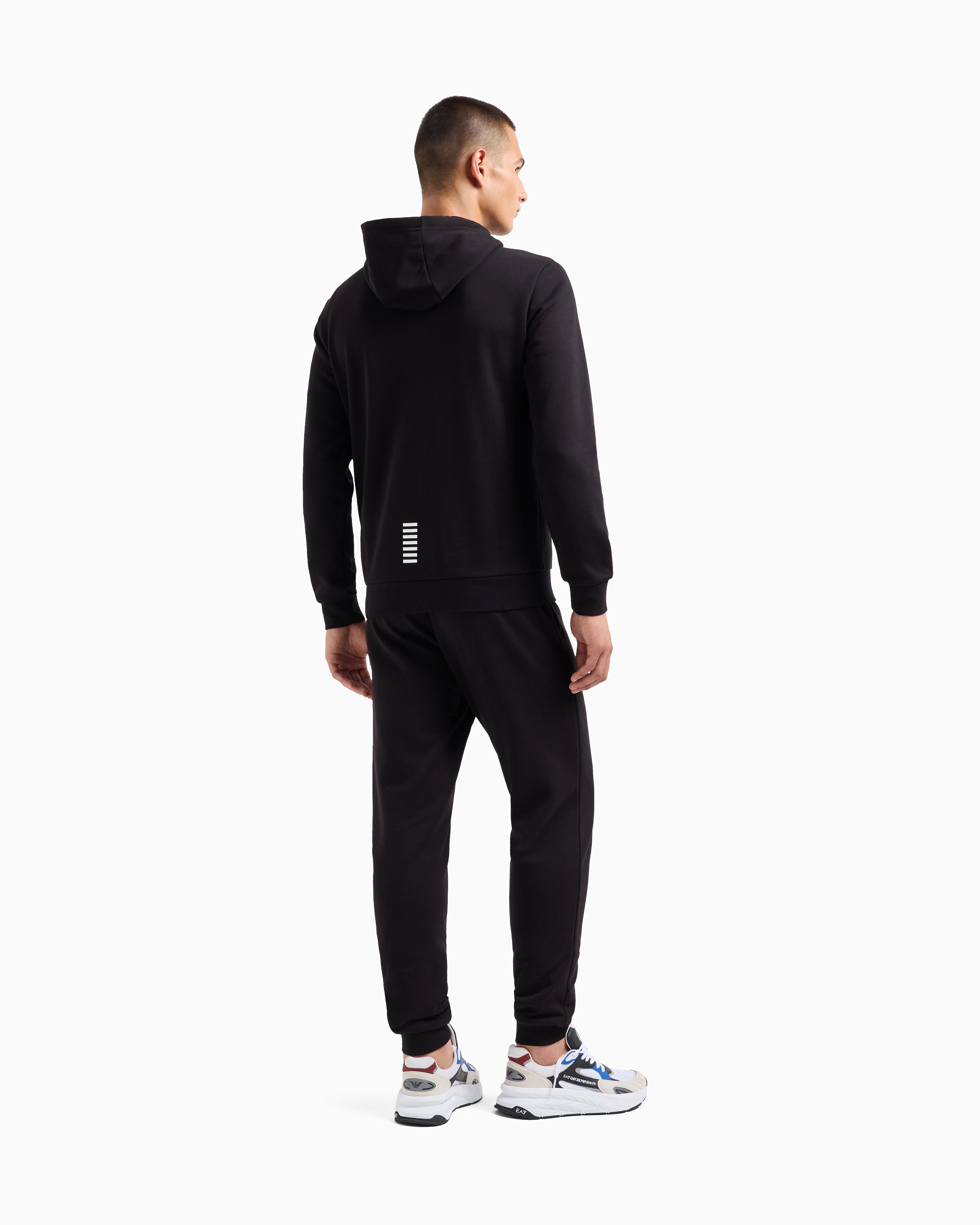 EA7 Core Identity cotton-blend hooded tracksuit