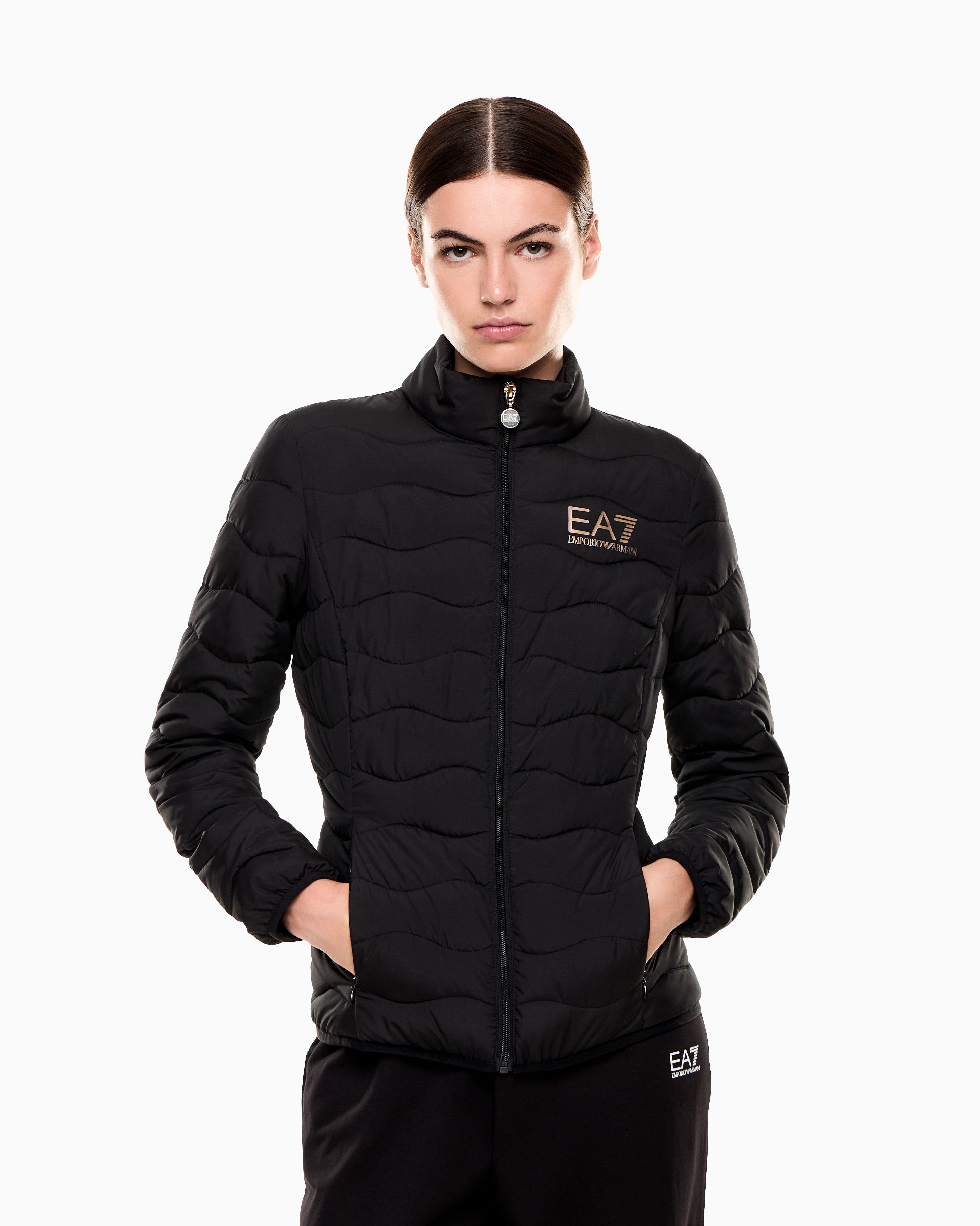EA7 Windbreaker jacket with wavy striped quilting Core Lady