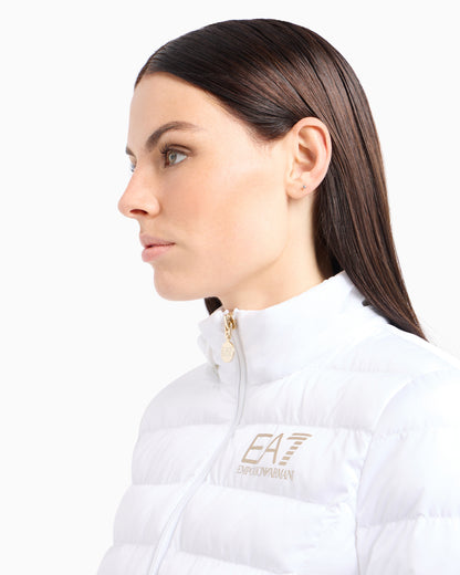 EA7 Core Lady recycled technical fabric padded hooded jacket