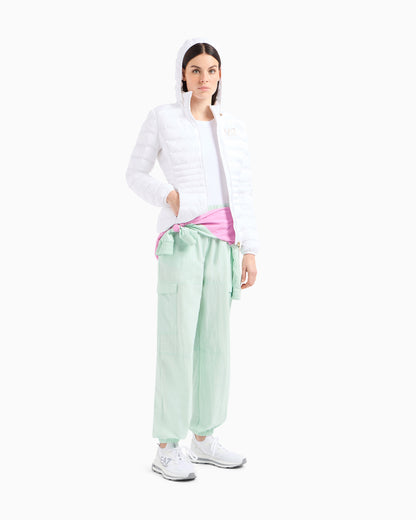 EA7 Core Lady recycled technical fabric padded hooded jacket
