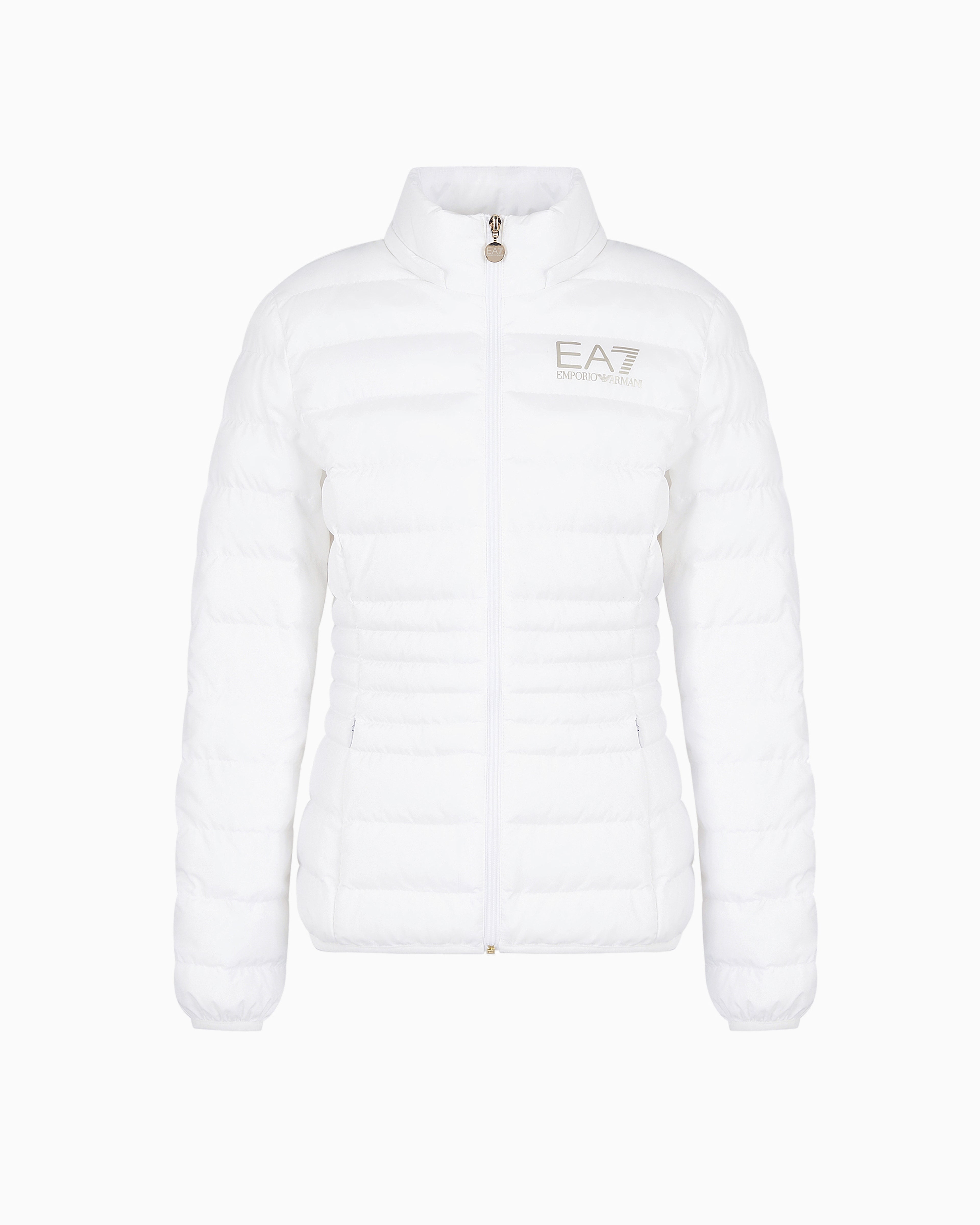EA7 Core Lady recycled technical fabric padded hooded jacket
