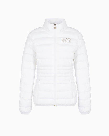 EA7 Core Lady recycled technical fabric padded hooded jacket