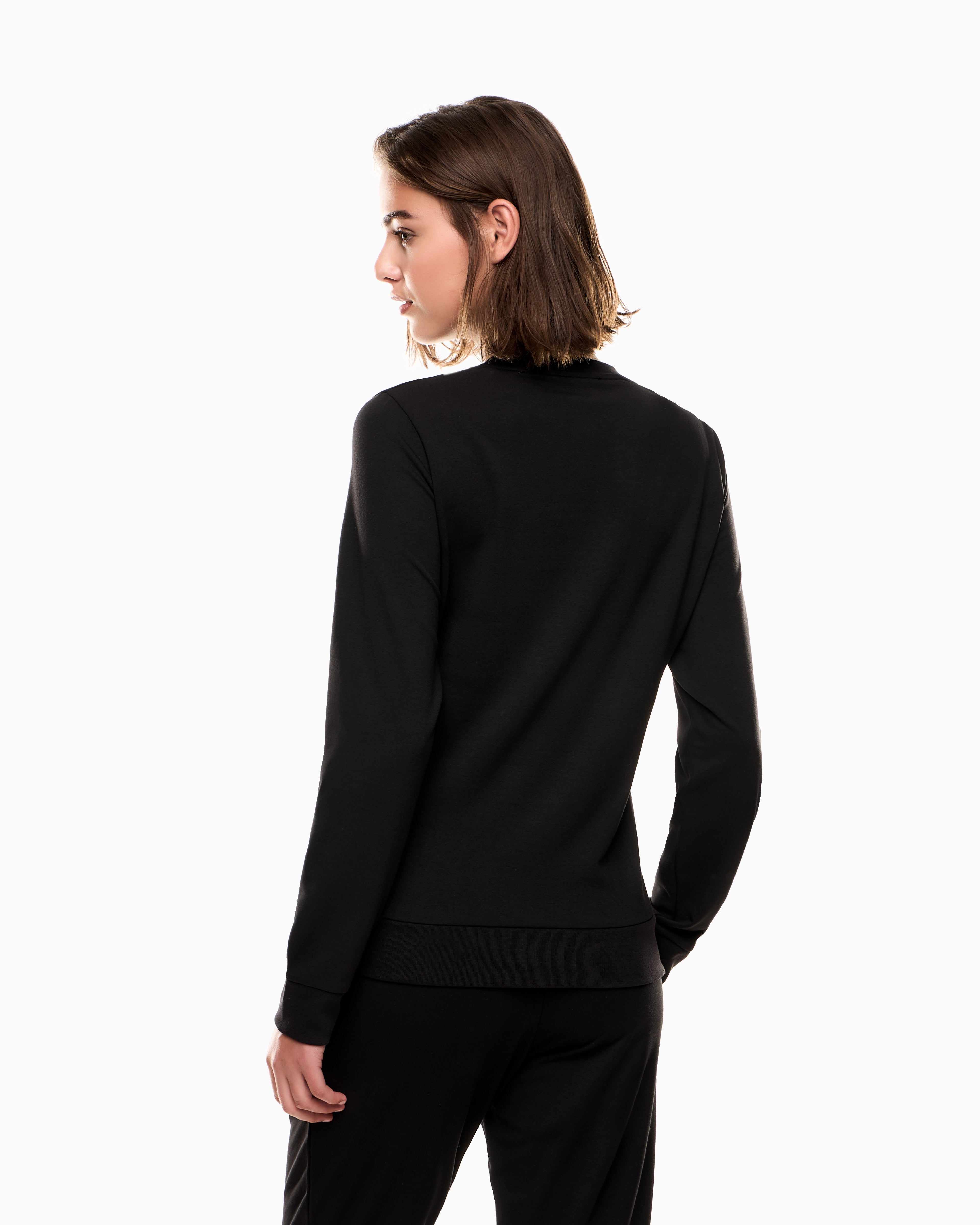 EA7 Evolution stretch viscose-blend crew-neck sweatshirt