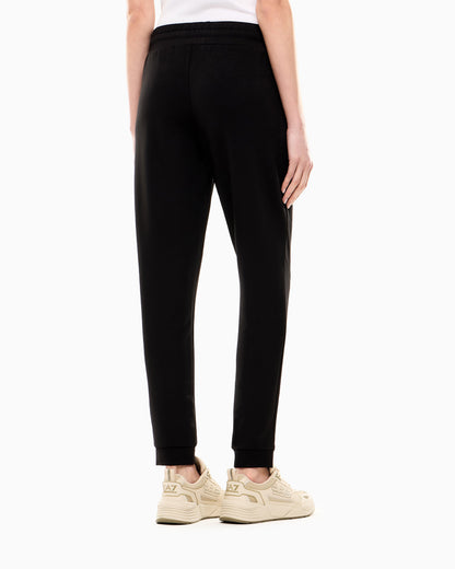EA7 Viscose joggers with a studded logo and drawstring Evolution