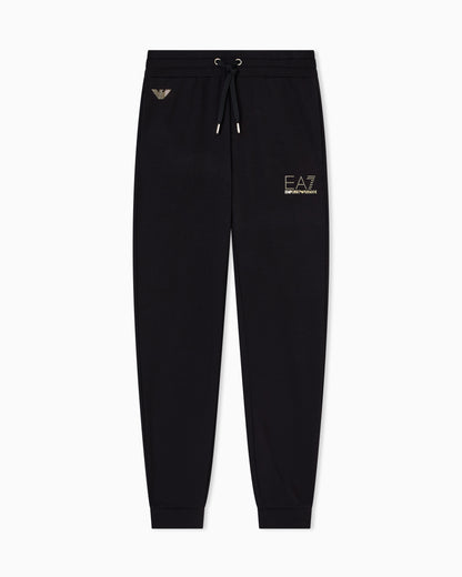 EA7 Viscose joggers with a studded logo and drawstring Evolution