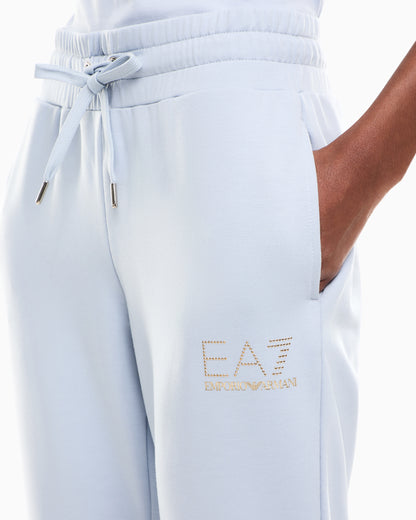 EA7 Viscose joggers with a studded logo and drawstring Evolution