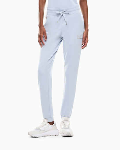 EA7 Viscose joggers with a studded logo and drawstring Evolution