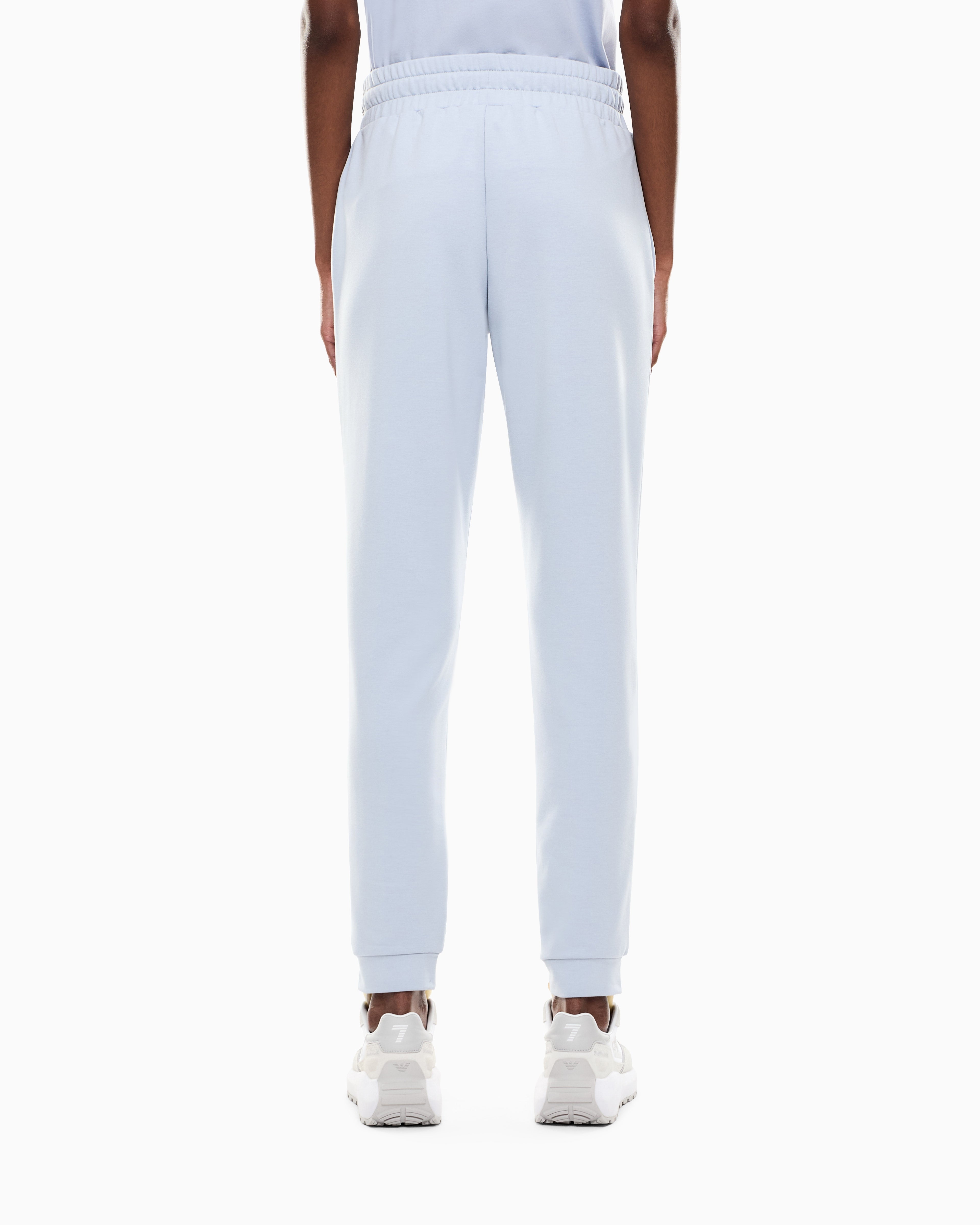 EA7 Viscose joggers with a studded logo and drawstring Evolution