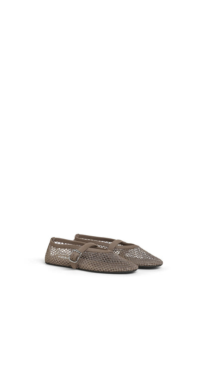 Alaïa Ballet Flats In Strass Fishnet