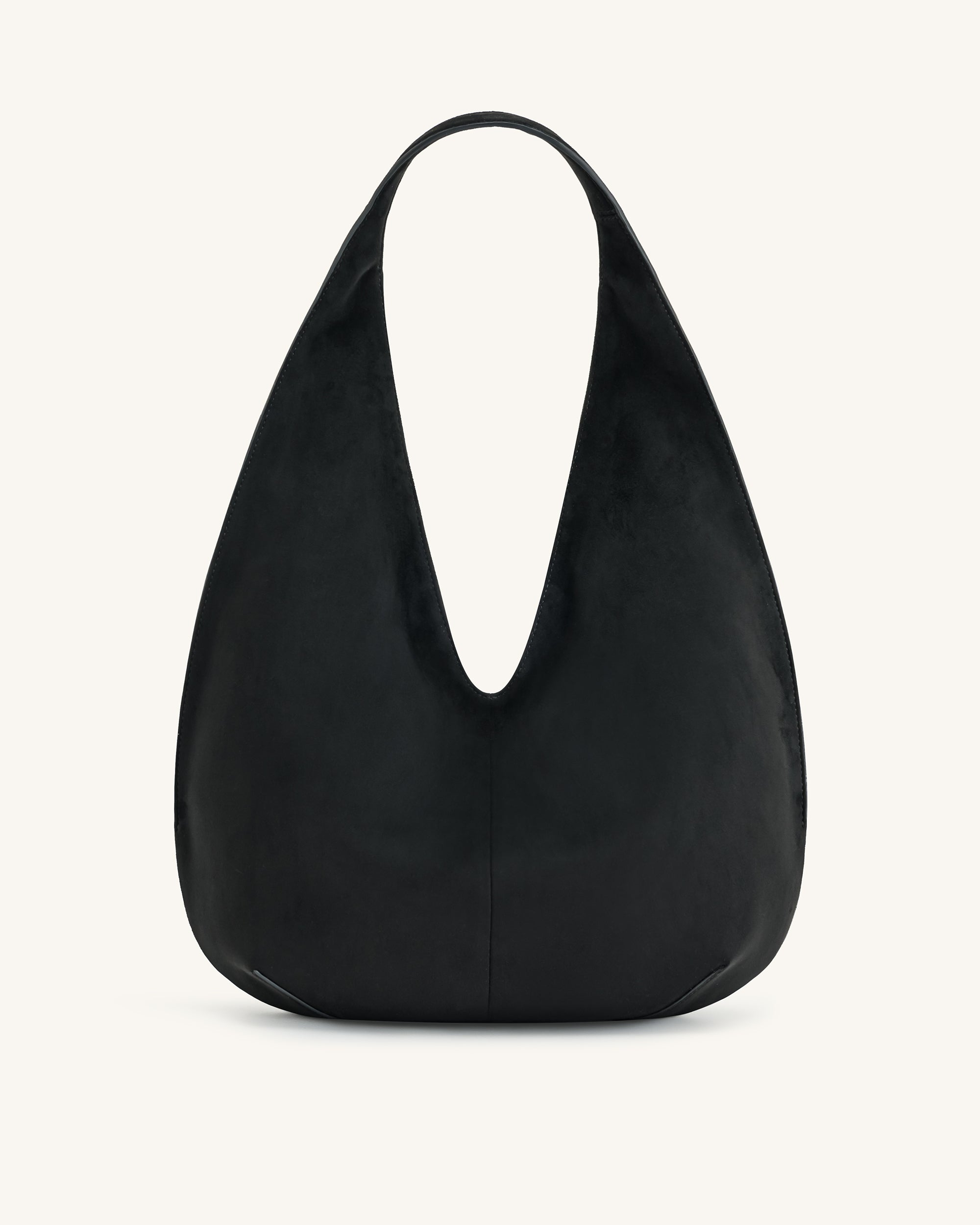 Jw Pei Dara Faux Suede Hobo Bag Black