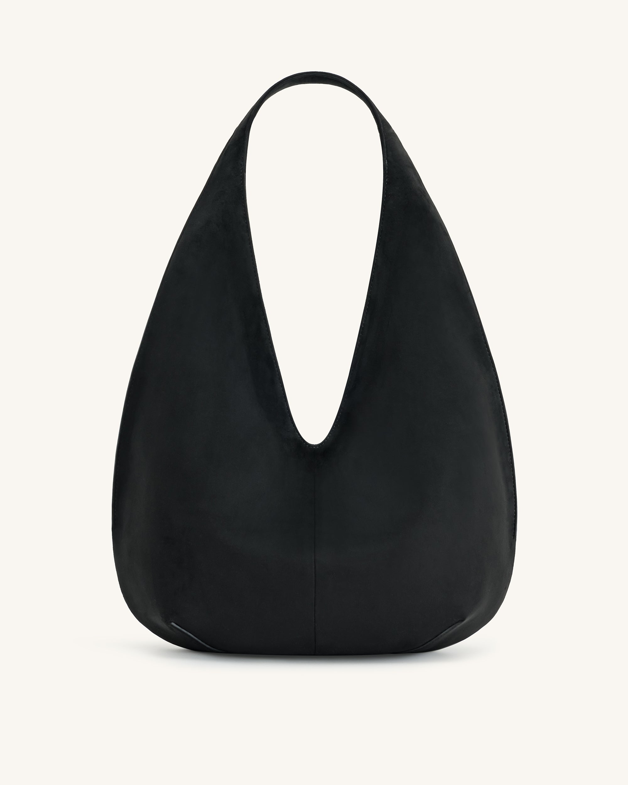 Jw Pei Dara Faux Suede Hobo Bag Black
