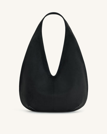Jw Pei Dara Faux Suede Hobo Bag Black