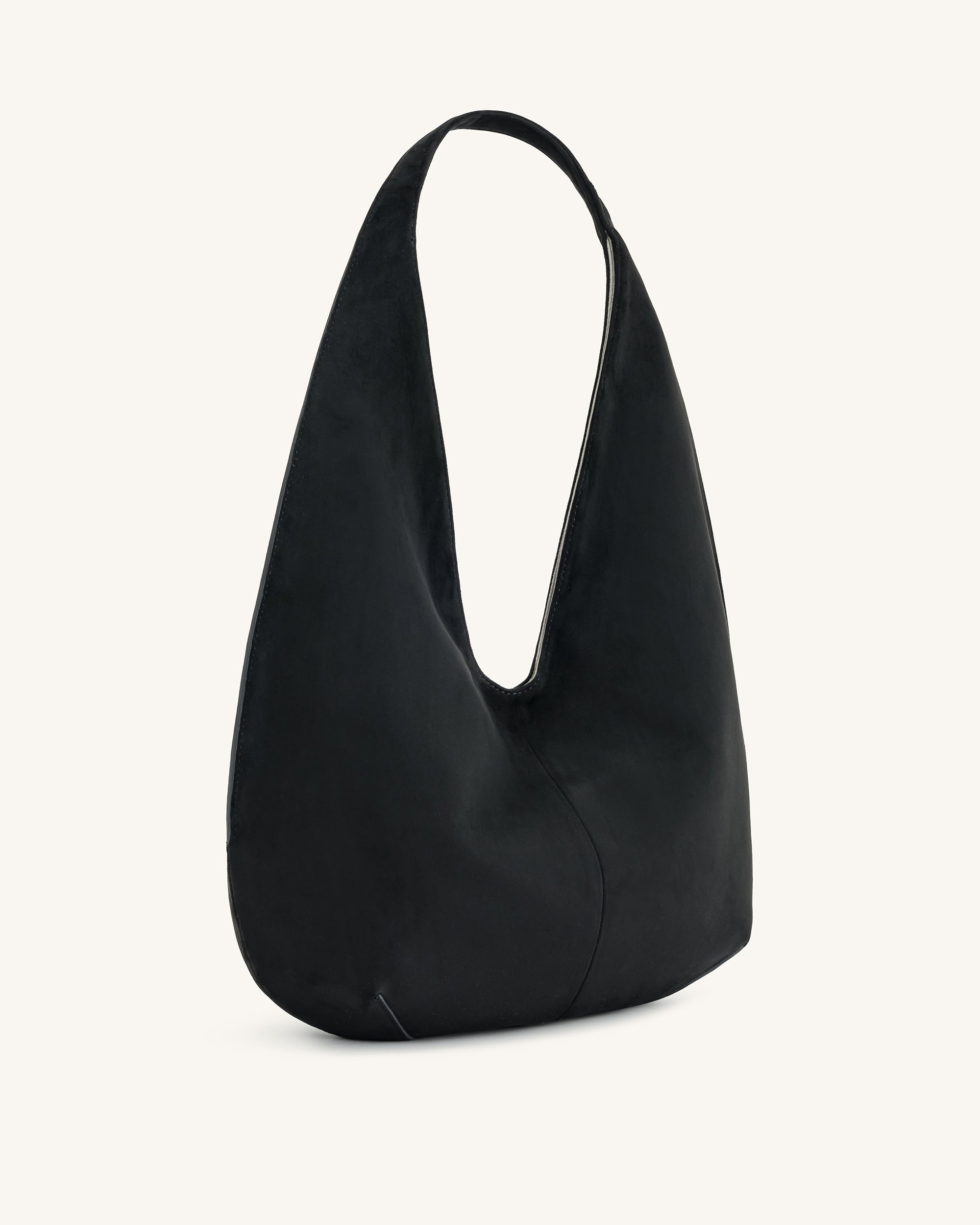 Jw Pei Dara Faux Suede Hobo Bag Black