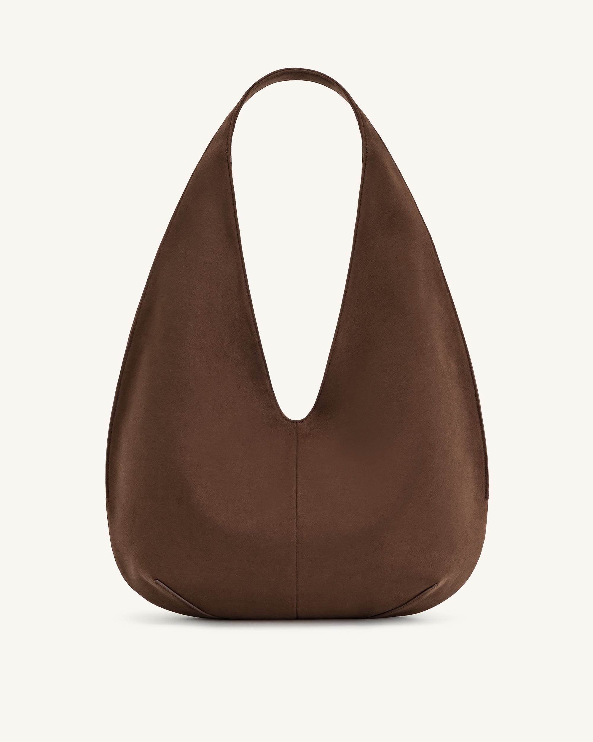 Jw Pei Dara Faux Suede Hobo Bag Mocha Brown