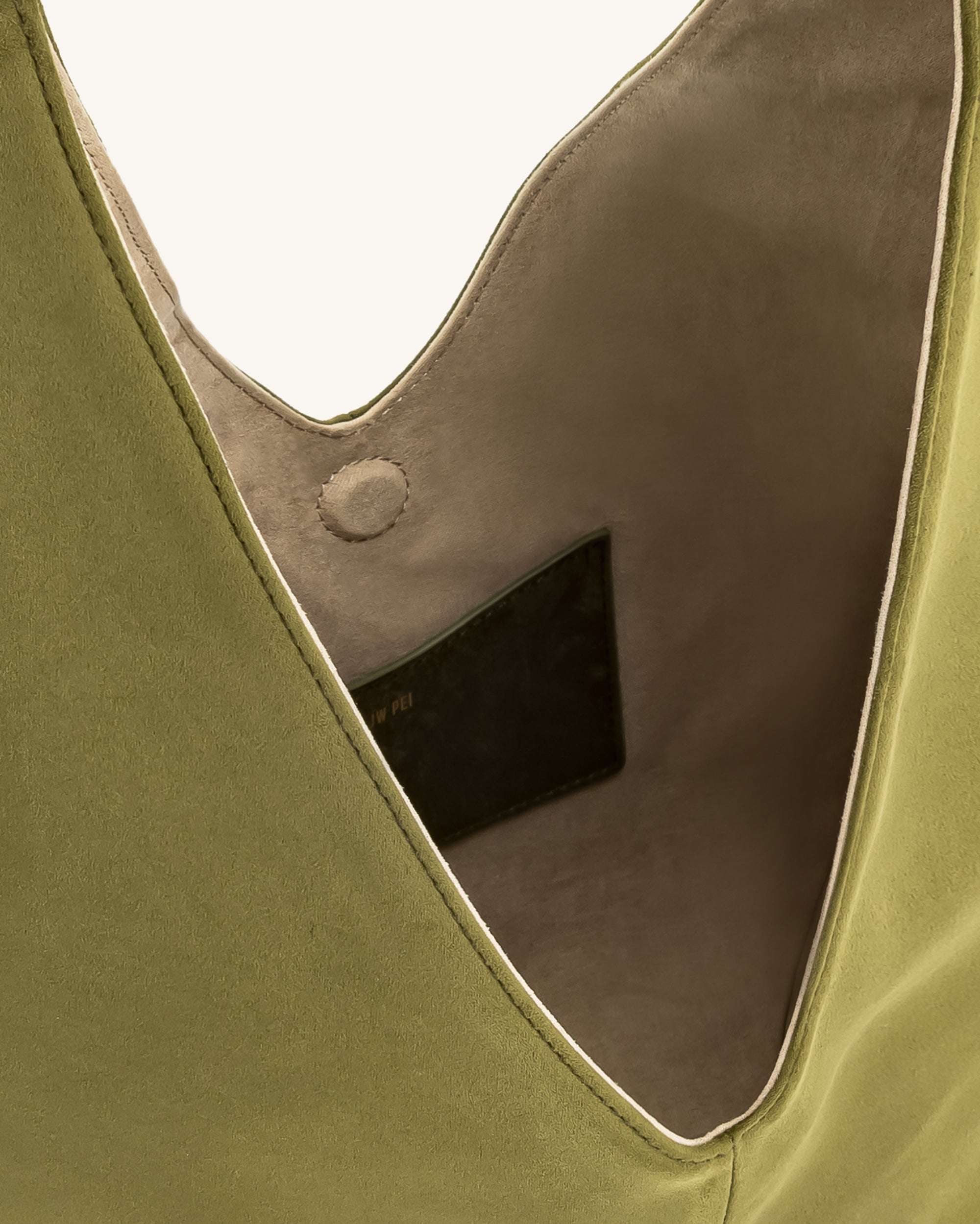 Jw Pei Dara Faux Suede Hobo Bag Dark Olive