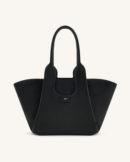 Jw Pei Cara Faux Suede Tote Bag Black