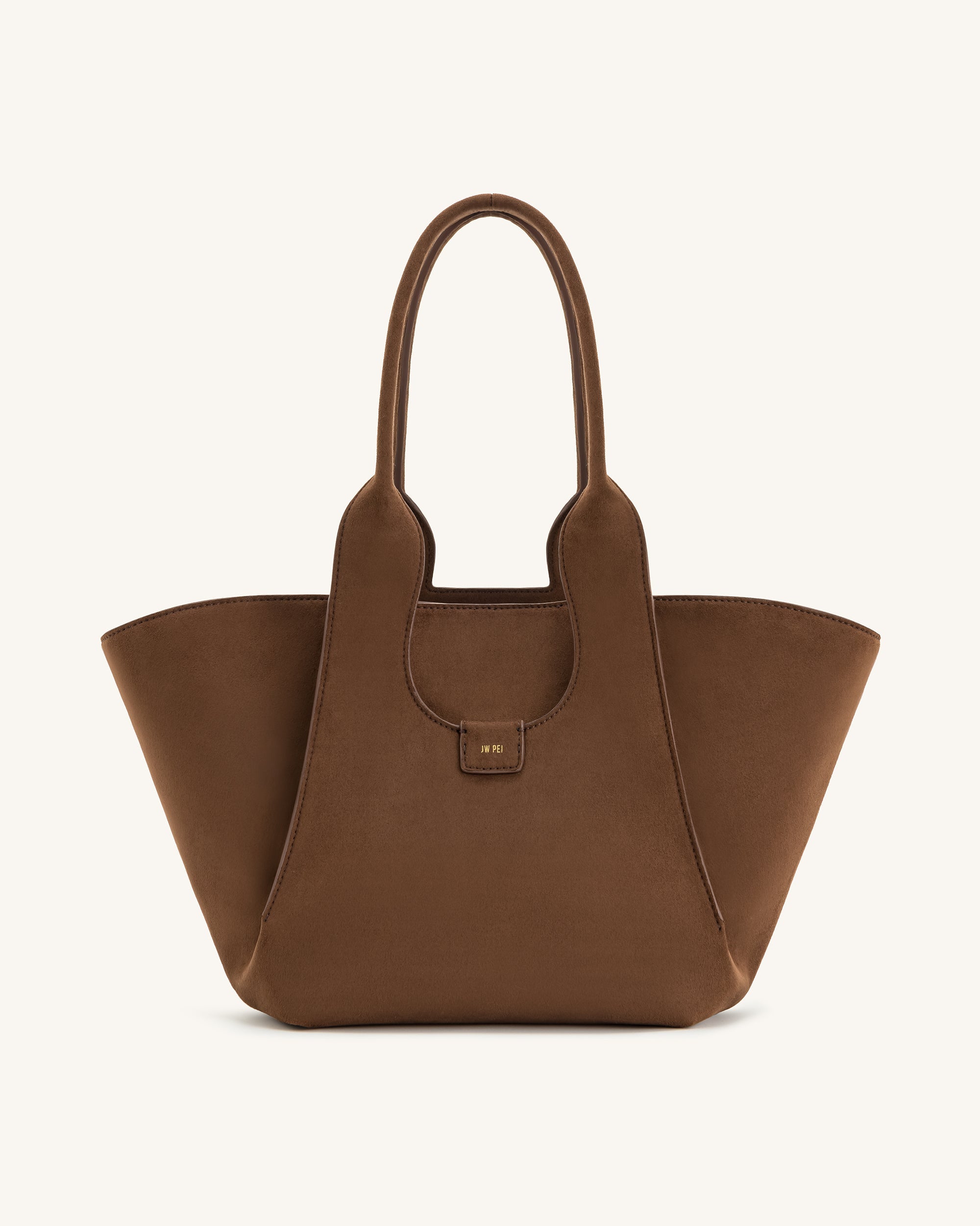 Jw Pei Cara Faux Suede Tote Bag Mocha Brown